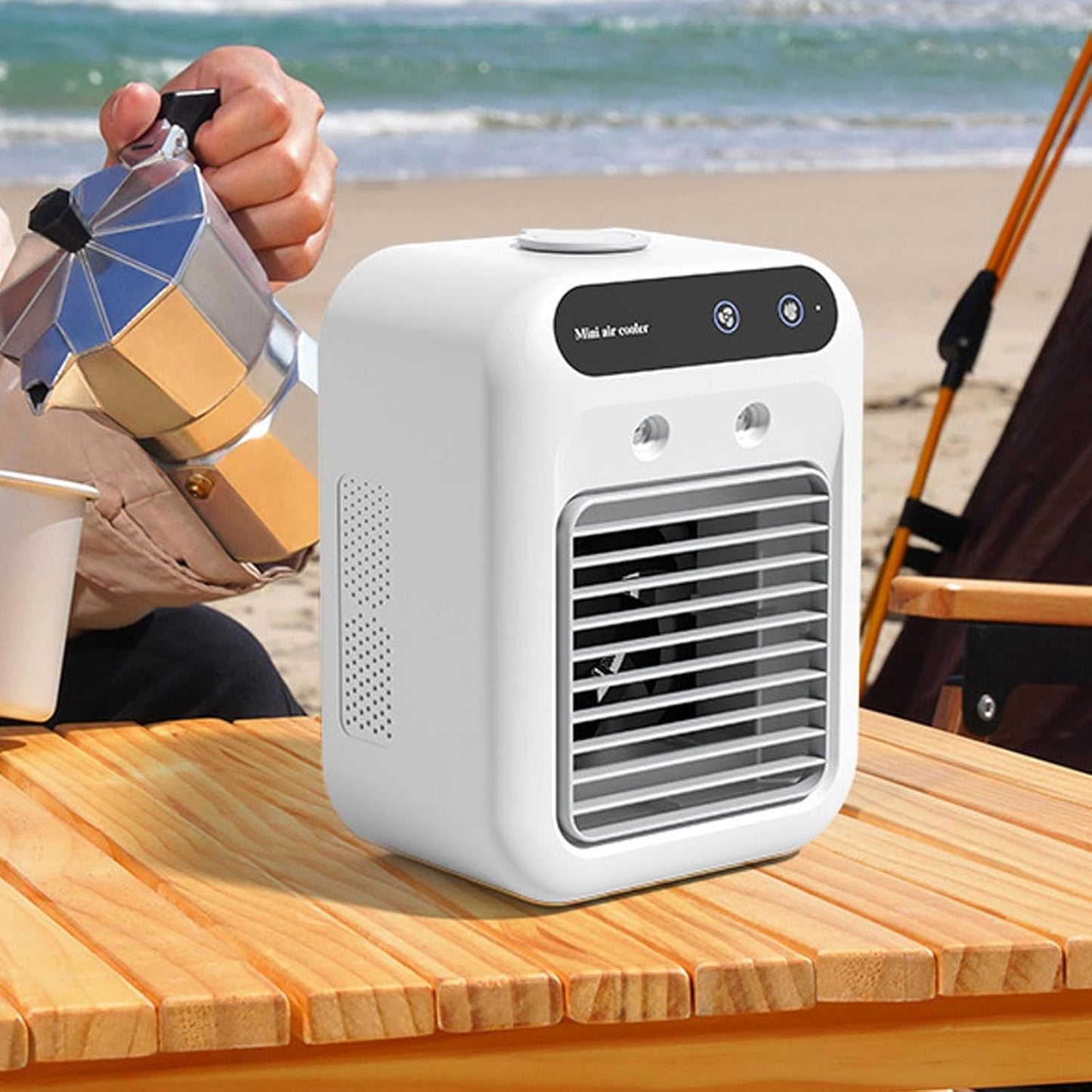 Ar Condicionado Portátil 3 em 1 – Ar fresco onde estiveres, sem fios